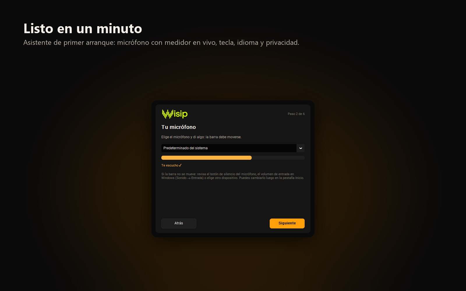 Asistente de primer arranque
